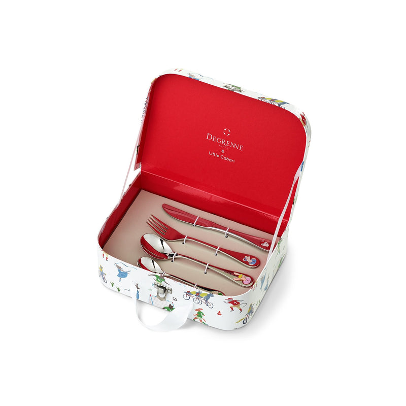 media image for Friends of Wednesday Suitcase 4 Piece Cutlery Set by Degrenne Paris 220