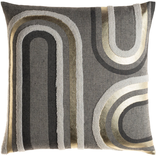 media image for Sutton Cotton Medium Gray Pillow Flatshot Image 23