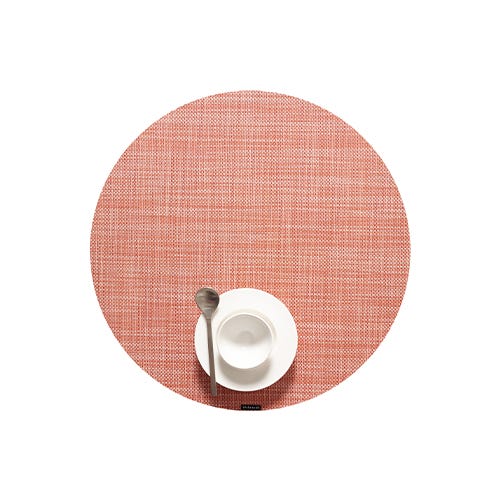 media image for mini basketweave round placemat by chilewich 100408 002 4 23