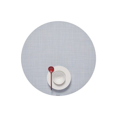 media image for mini basketweave round placemat by chilewich 100408 002 18 227