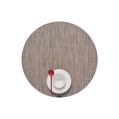 media image for mini basketweave round placemat by chilewich 100408 002 19 234
