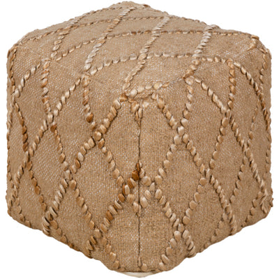 product image of Teangi Jute Pouf in Various Colors Flatshot Image 562