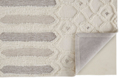 product image for Elika Hand-Tufted Geometric Ivory/Taupe/Tan Rug 5 38