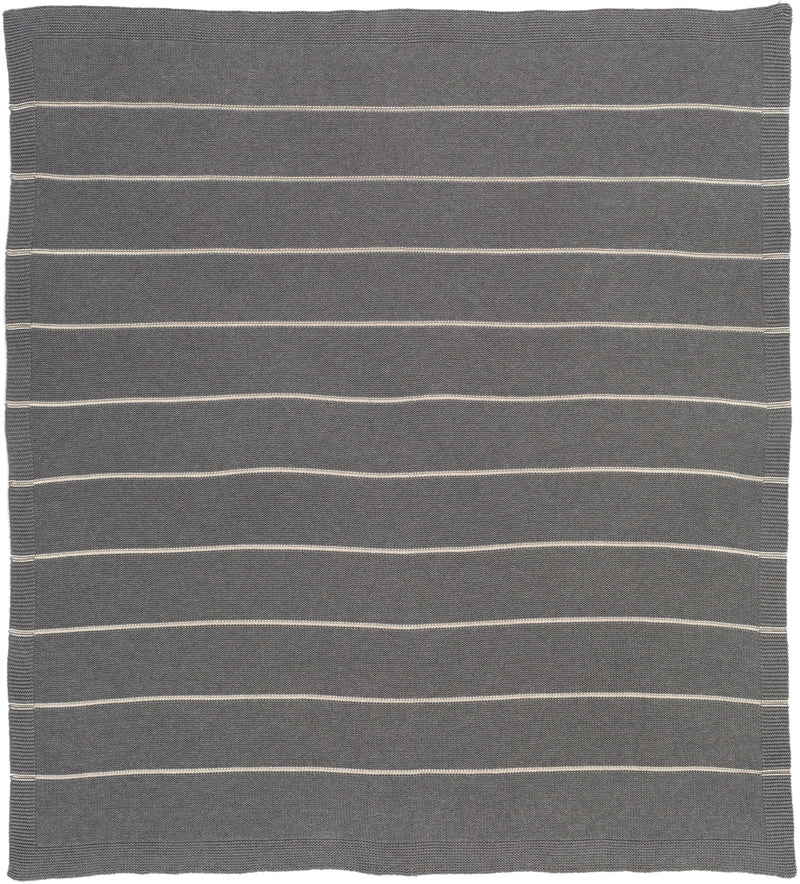 media image for Torsten TSN-1000 Knitted Throw in Medium Grey & Cream by Surya 262