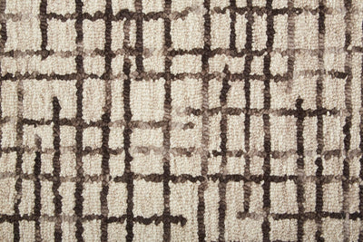 product image for Carrick Hand-Tufted Crosshatch Light Taupe/Brown Rug 2 51