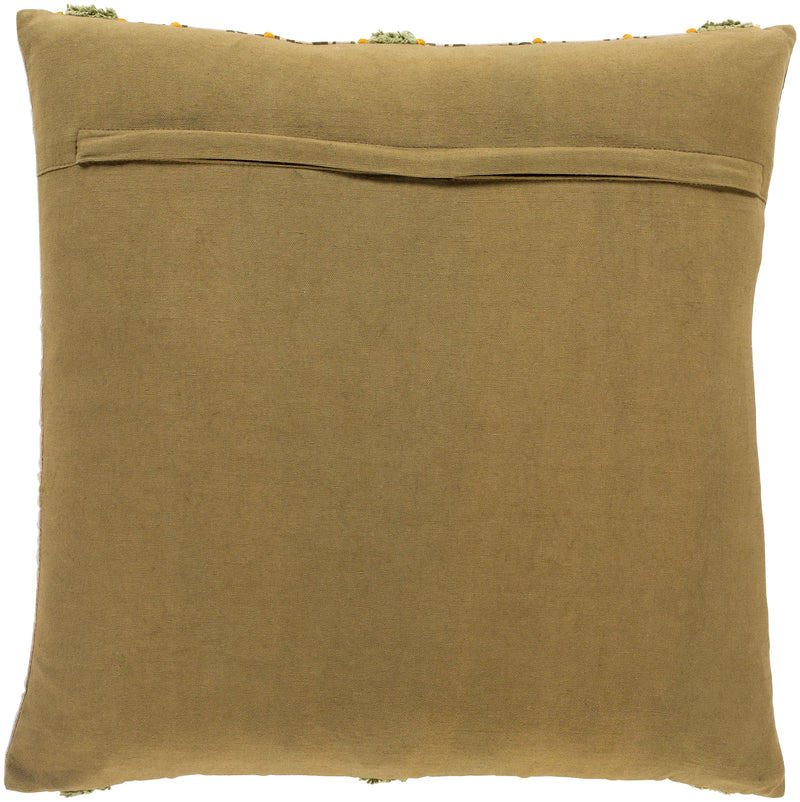 media image for Tanzania TZN-003 Woven Pillow in Olive & Beige 289
