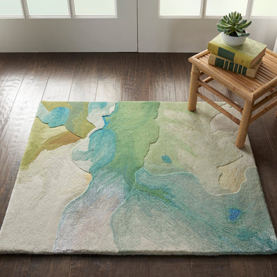 product image for Nourison Home Prismatic Seafoam Modern Rug By Nourison Nsn 099446471079 6 46