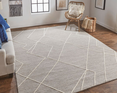 product image for euclid hand tufted gray ivory rug by thom filicia x feizy t11t8004gryivyj00 7 94