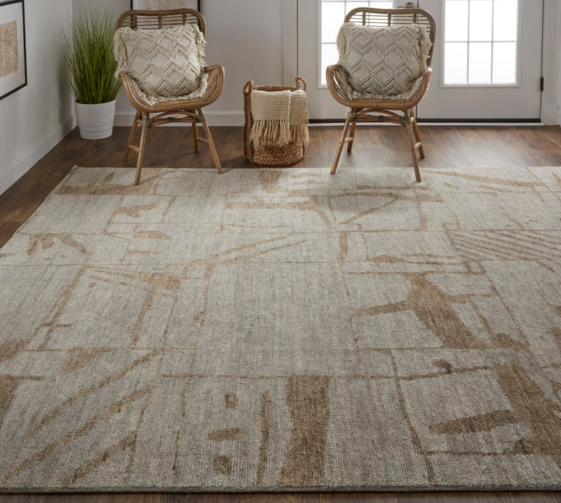media image for sutton hand knotted tan rug by thom filicia x feizy t05t6003tan000j55 8 264