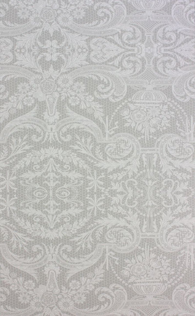 product image of Orangery Lace Wallpaper in silver from the Belvoir Collection by Matthew Williamson 54