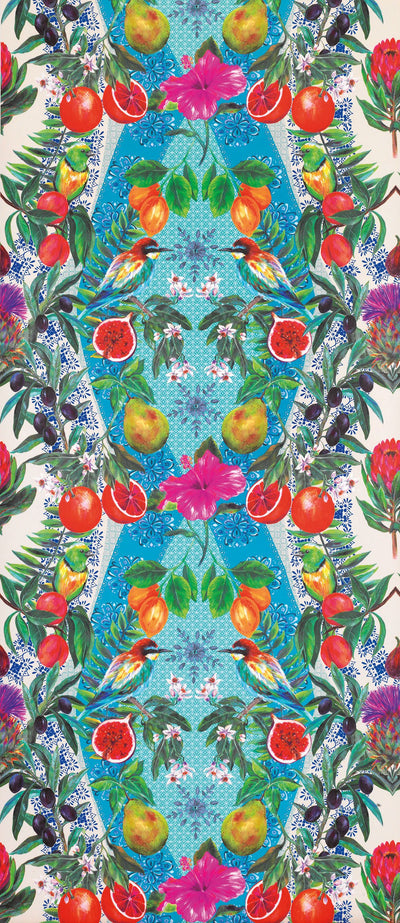 product image of Sample Talavera Wallpaper in citrus fruits and vivid hedgerow flowers by Matthew Williamson 50