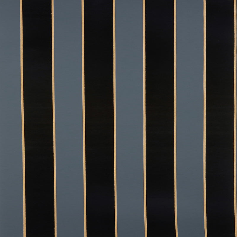 media image for Regency Stripe Midnight/Bronze Flocked Wallpaper 239