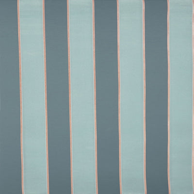 product image of Regency Stripe Duck Egg/Copper Flocked Wallpaper 553