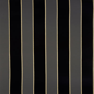 product image of Regency Stripe Charcoal/Gold Flocked Wallpaper 583