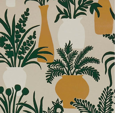 product image of Irisa Amphora Emerald/Gold Wallpaper 582