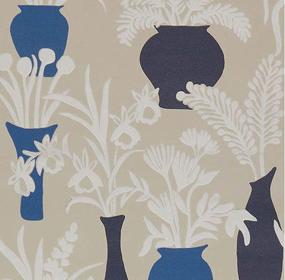 product image for Irisa Amphora Indigo Wallpaper 96