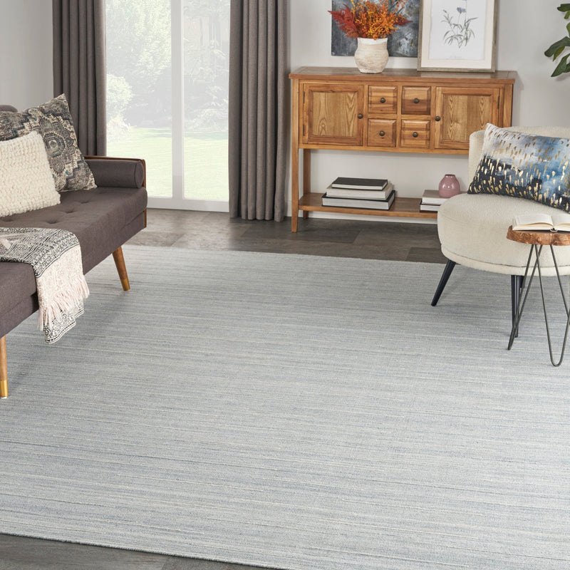 media image for Nourison Home Interweave Light Blue Modern Rug By Nourison Nsn 099446101044 6 298