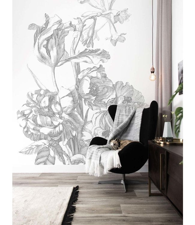 media image for Engraved Flowers No. 2 Wall Mural by KEK Amsterdam 213