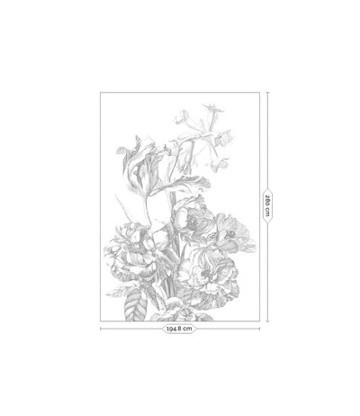 product image for Engraved Flowers No. 2 Wall Mural by KEK Amsterdam 76