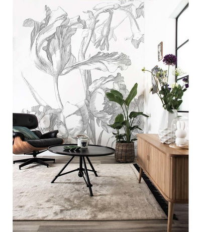 product image for Engraved Flowers No. 2 Wall Mural by KEK Amsterdam 74