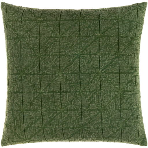 media image for Winona Cotton Dark Green Pillow Flatshot Image 295