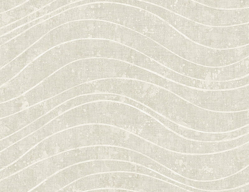 media image for Waves Effect Wallpaper in Beige 226