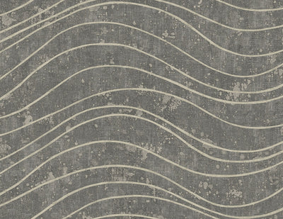 product image of Waves Effect Wallpaper in Grey & Beige 592
