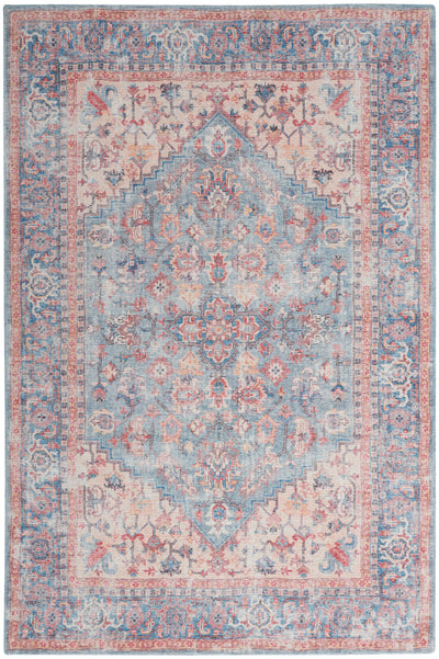 product image for Nicole Curtis Machine Washable Series Blue Multi Vintage Rug By Nicole Curtis Nsn 099446164667 1 34