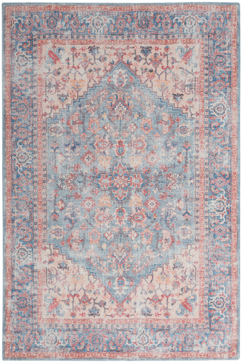 media image for Nicole Curtis Machine Washable Series Blue Multi Vintage Rug By Nicole Curtis Nsn 099446164667 1 262