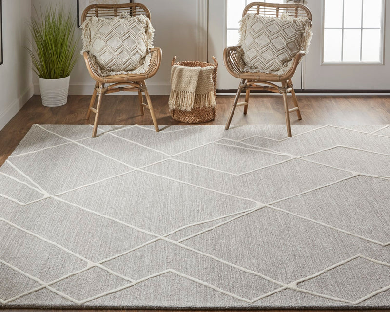 media image for euclid hand tufted gray ivory rug by thom filicia x feizy t11t8004gryivyj00 8 267