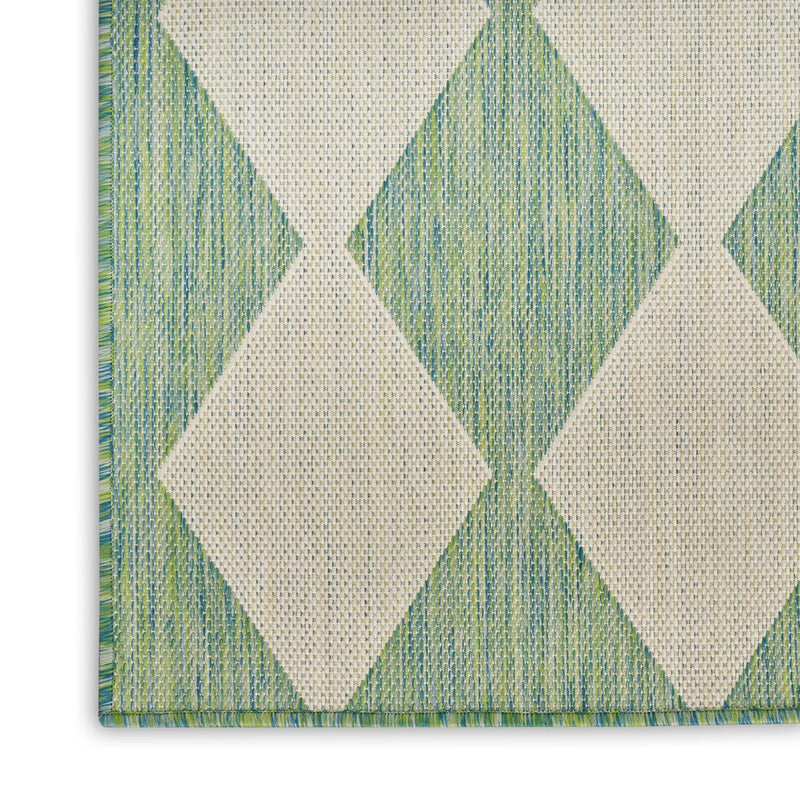 media image for Positano Indoor Outdoor Blue Green Geometric Rug By Nourison Nsn 099446938350 2 243