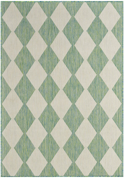 product image for Positano Indoor Outdoor Blue Green Geometric Rug By Nourison Nsn 099446938350 1 78